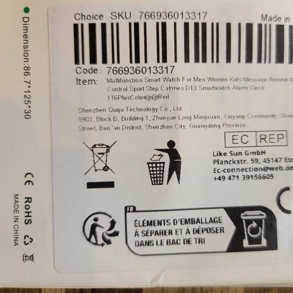 Multifunction Smart Watch/Bracelet Black/Orange - Picture 12 of 16